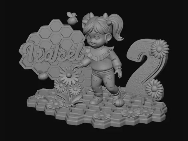 3D model for Isabel's 2nd Birthday