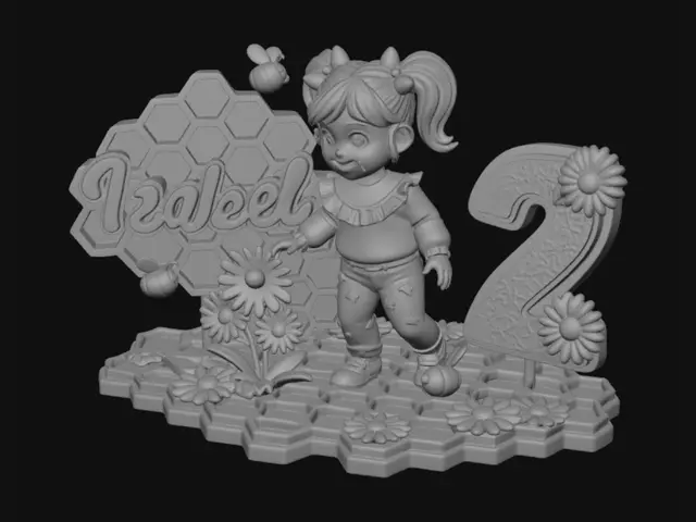 3D model for Isabel's 2nd Birthday