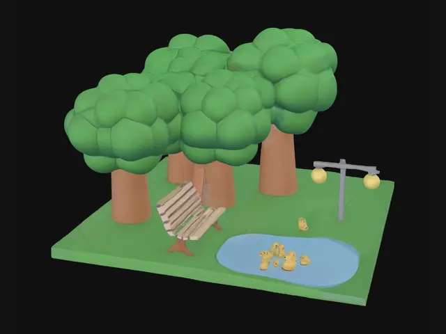 3D model for Park Bench by the Duck Pond