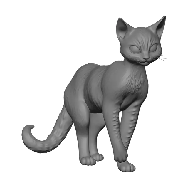 3D model for ellerinden ateş çıkan bir kedi