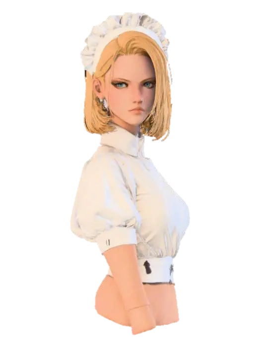 Maid of Elegance - Fantastical 3D model, vytvořený pomocí AI
