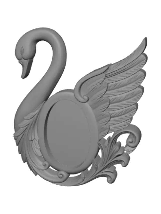 3D model for Winged Swan Mirror