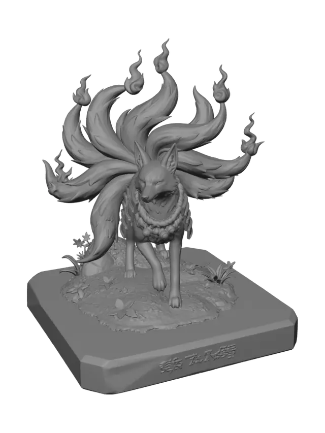 3D model for Azureflame Kitsune