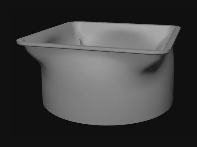 3D model for Square to round duct adapter