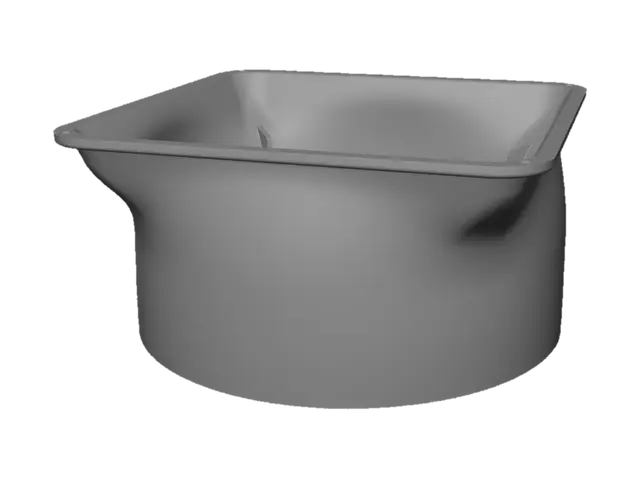 3D model for Square to round duct adapter