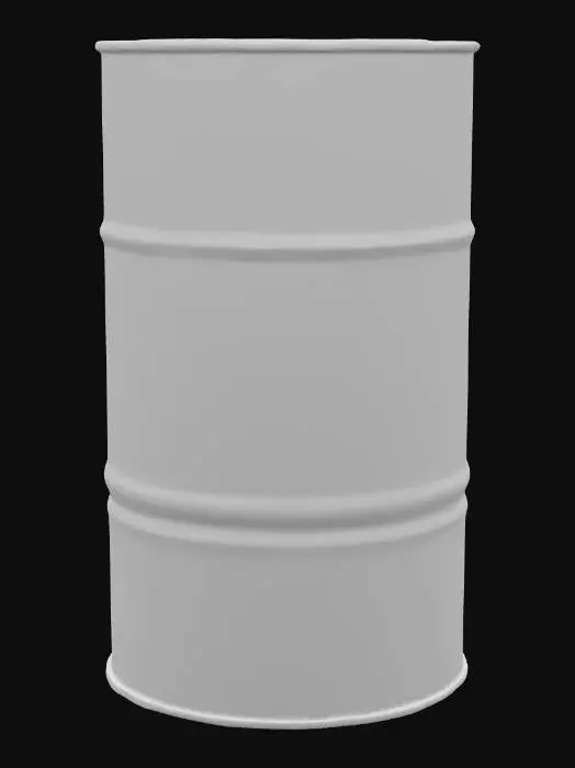 3D model for One old yellow radioactive barrel with closed lid. 
