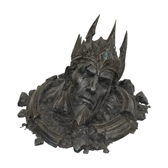 Ruined Stone King Monument 3D model, vytvořený pomocí AI