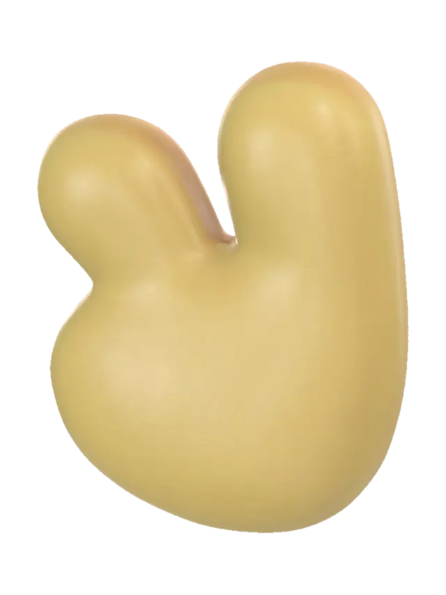 Golden Peace Sign - Modest 3D model, vytvořený pomocí AI
