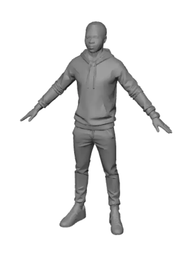 3D model for Ink Splash Hoodie Pose