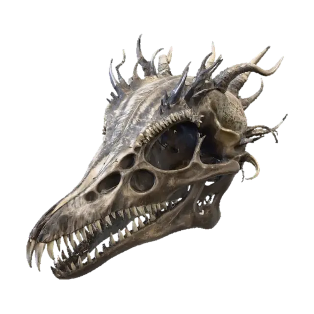 weird duck skull head of horror really scary - Fowl 3D model, vytvořený pomocí AI