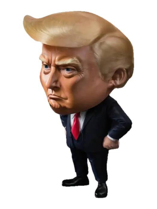 Donald trump muscle - Politics 3D model, vytvořený pomocí AI