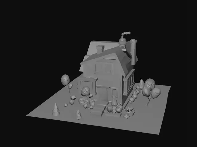 3D model for cartoonist pixel house for roblox items idea