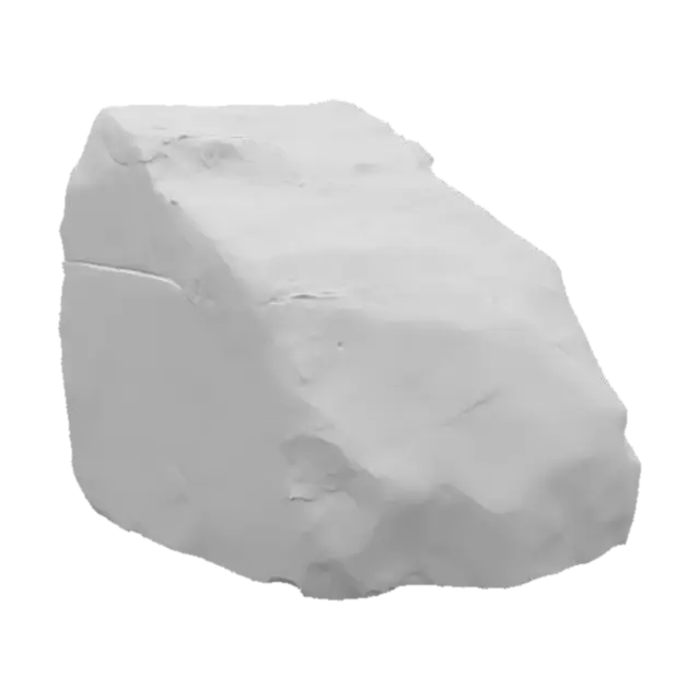 3D model for An imposing outside-corner sandstone piece, specifically crafted to form a natural-looking exterior angle. It prominently displays layered bedding that extends seamlessly across the corner, emphasizing its geological formation. The arrises are naturally chipped, adding to its rugged and weathered appearance, as if shaped by centuries of erosion. Composed of durable sandstone, it presents a granular texture and warm, earthy ochre and reddish-brown tones, making it a robust and authentic corner element for rock formations.