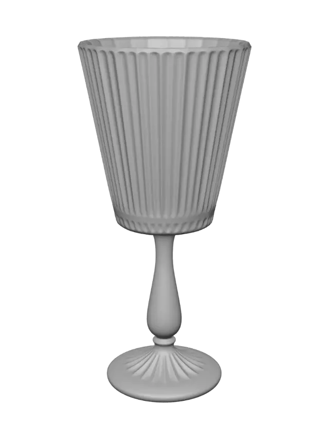 3D model for Amber Goblet with Green Stem