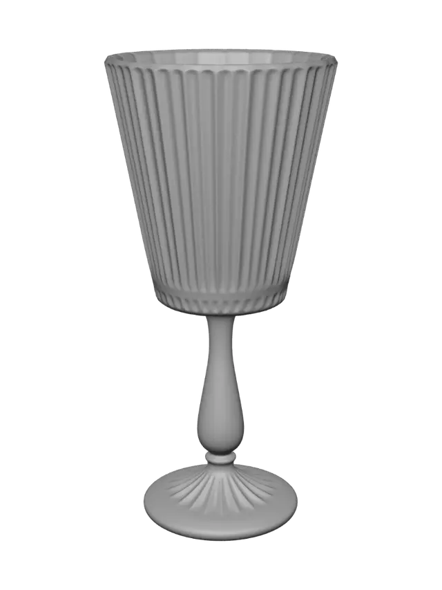 3D model for Amber Goblet with Green Stem