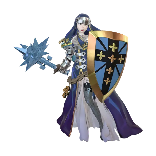 3D model for Azure Knight of the Fleur-de-Lis