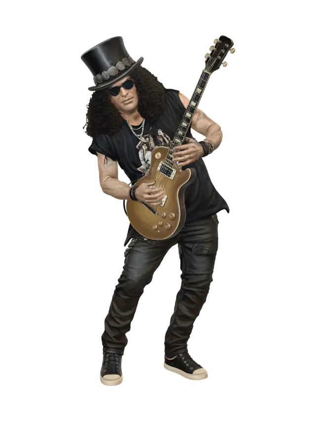 Top Hat Guitarist in the Spotlight - Popart 3D model, vytvořený pomocí AI