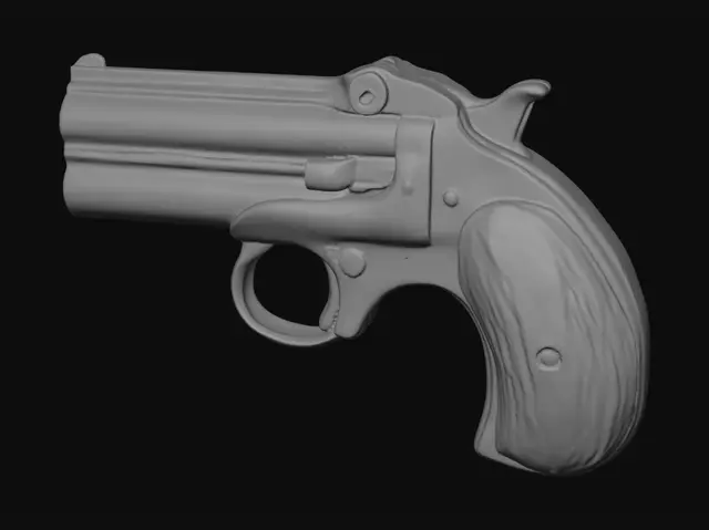 3D model for Remington double-Derringer