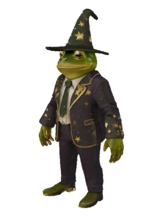 Wizard Frog - Amphibian 3D model, vytvořený pomocí AI