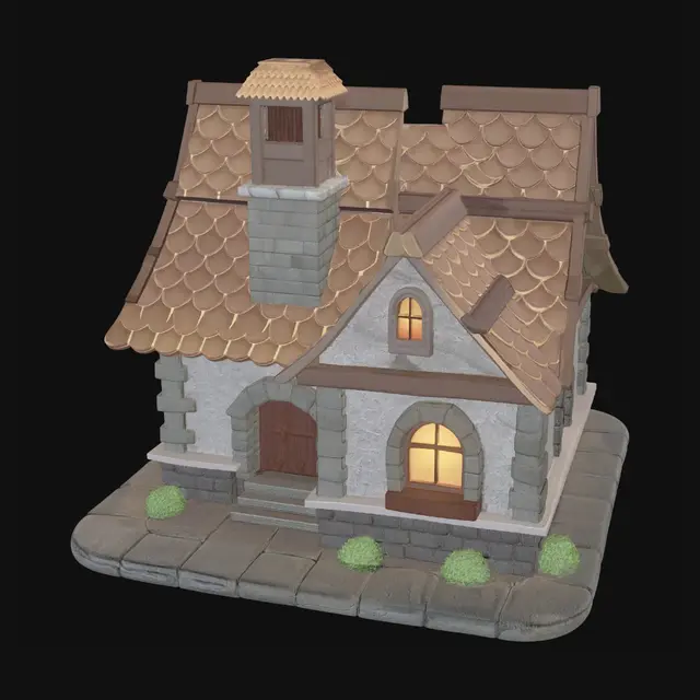 3D model for Hearthside Stone Cottage