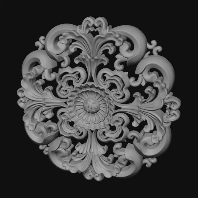 3D model for Ornate Floral Rosette