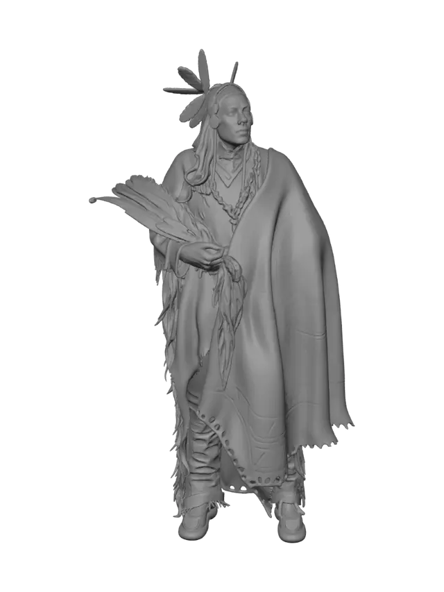 3D model for Plains Chief in Regalia