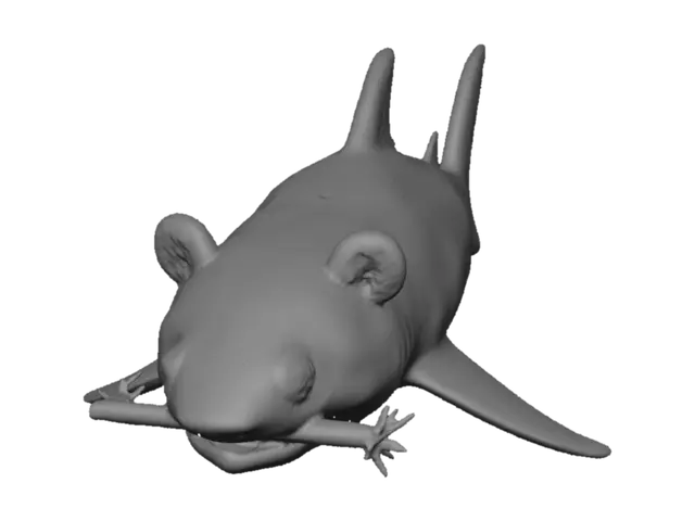 3D model for Panda Shark with Bamboo