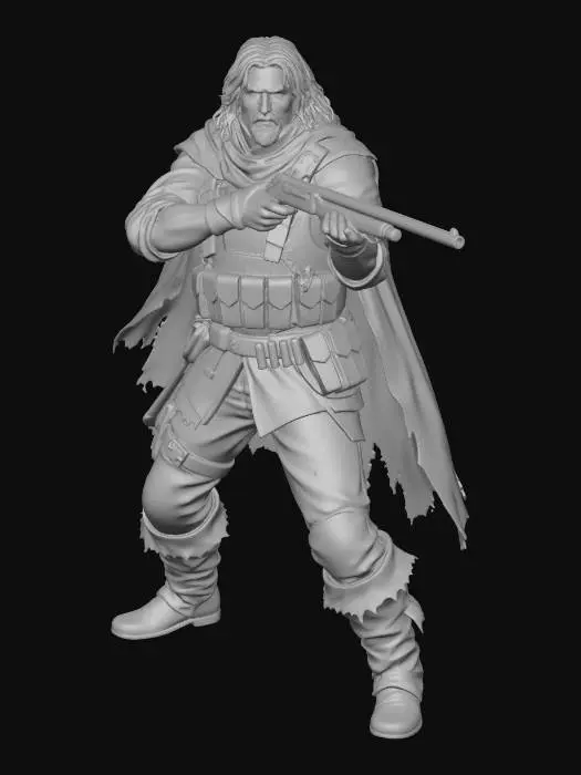 3D model for Rugged Ranger with Shotgun