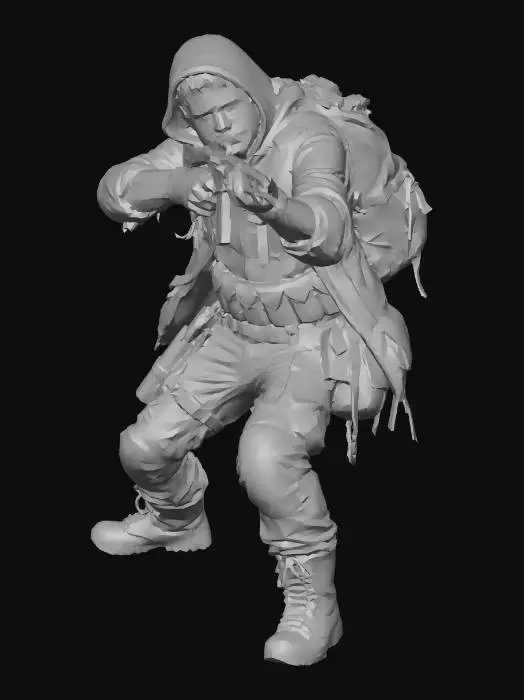 3D model for P.A. Raider with Rifle