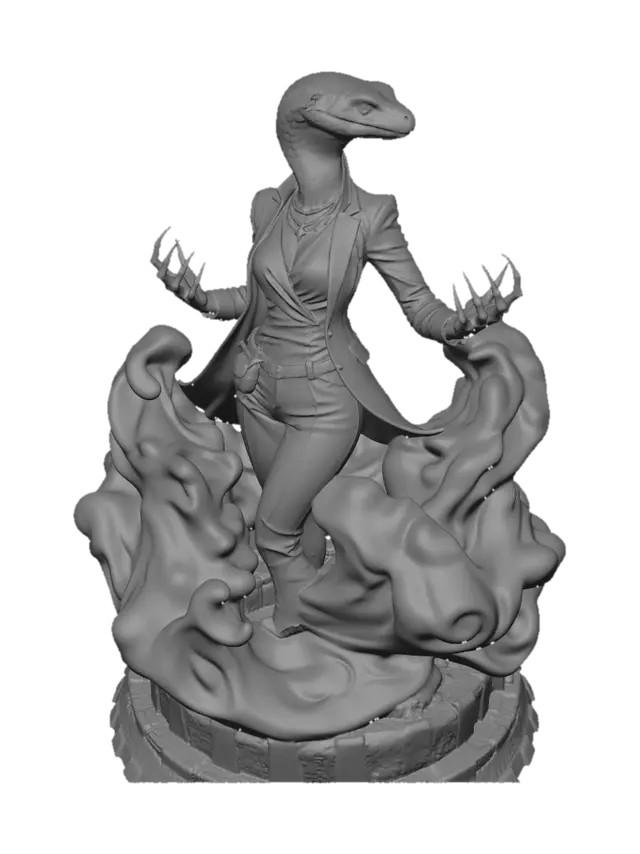 3D model for Emerald Serpent Enchantress