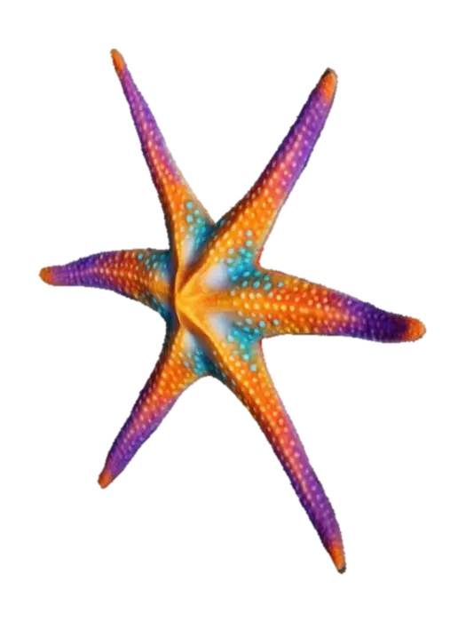 a beautiful starfish 3D model, vytvořený pomocí AI