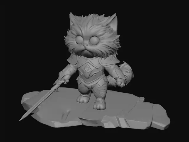 3D model for Knight Kitten