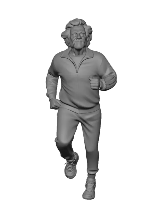 3D model for grandpa in Navy Tracksuit