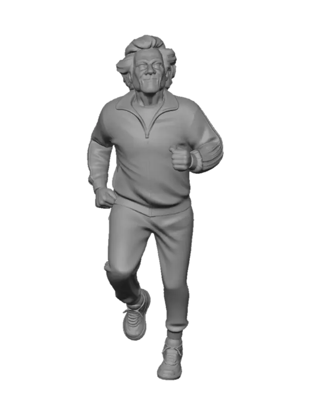 3D model for grandpa in Navy Tracksuit