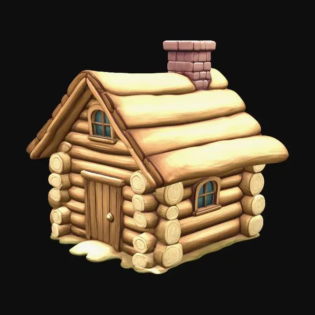 3D model for Cozy Log Cabin