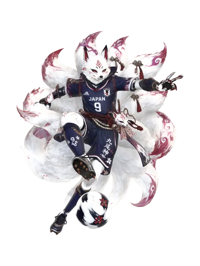 3D model for Nine-Tailed Kitsune on the Sakura Pitch
