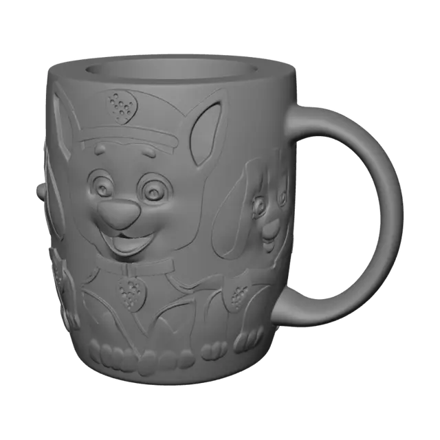 3D model for Paw Patrol mugg för barn