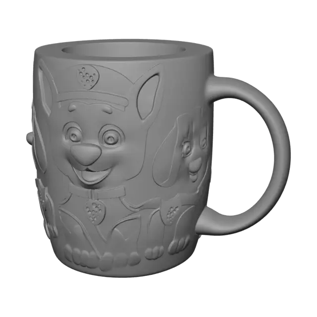 3D model for Paw Patrol mugg för barn