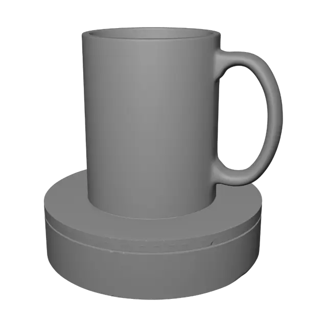 3D model for I want a coffee cup made that will rotate 360 degrees. No other design on it.