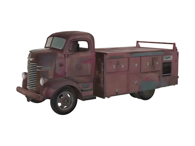 3D model for Rusty Vintage Dodge Utility Truck