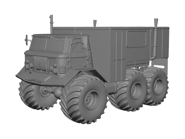 3D model for Armored Green Cargo Truck