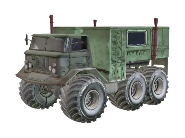 3D model for Armored Green Cargo Truck