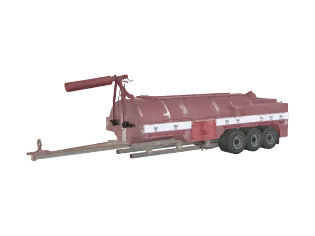 3D model for Desert Red Tanker on Flatbed Trailer