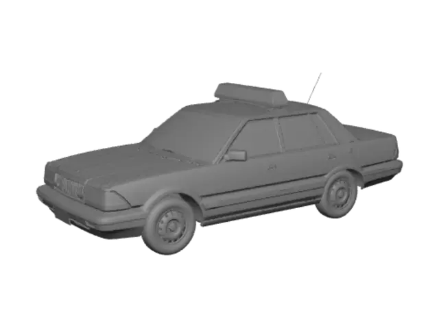 3D model for Orange Traffic Police Car
