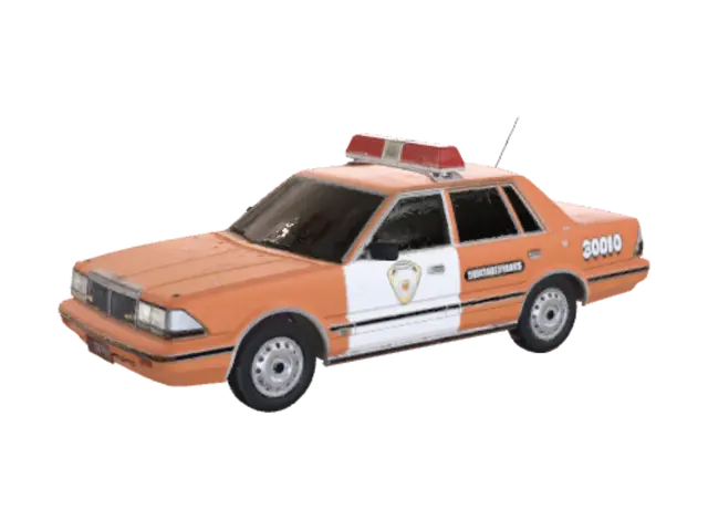3D model for Orange Traffic Police Car