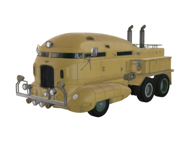 Yellow Streamliner - Rail 3D model, vytvořený pomocí AI