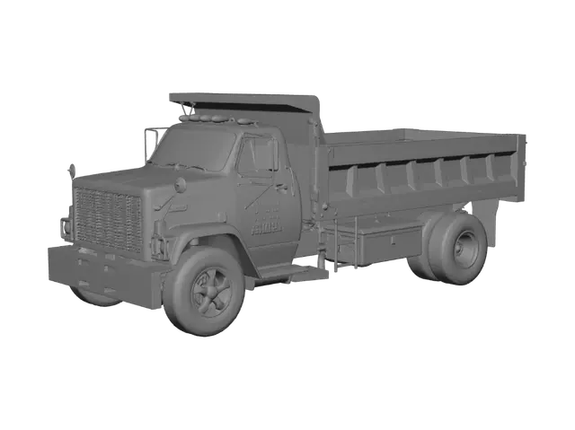 3D model for Blue GMC Dump Truck