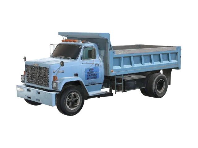 3D model for Blue GMC Dump Truck
