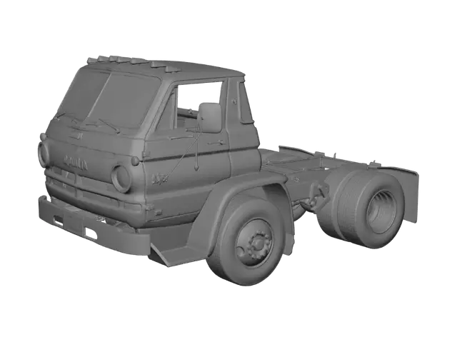 3D model for Vintage Green Dodge Cab-Over Truck