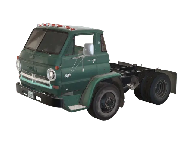 3D model for Vintage Green Dodge Cab-Over Truck